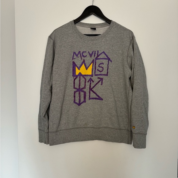 SPRZ NY Grey Graphic Crewneck Sweatshirt - Picture 1 of 5
